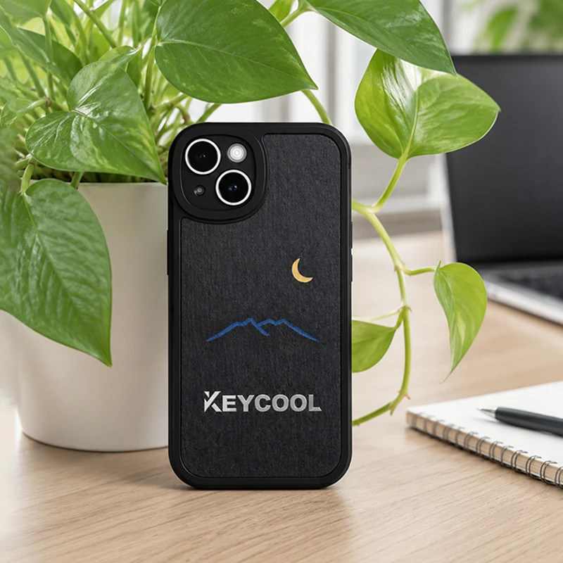 KEYCOOL Acrylic Phone Case with Camera Lens Protection, Glossy Finish, Wireless Charging Compatible
