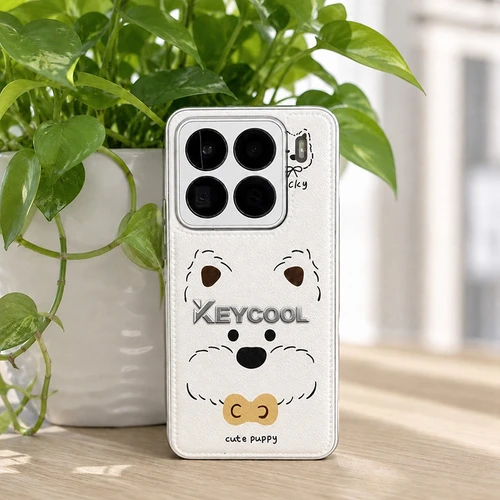 KEYCOOL Magnetic Phone Case with Metallic Finish, Wireless Charging Compatible, Luxury White